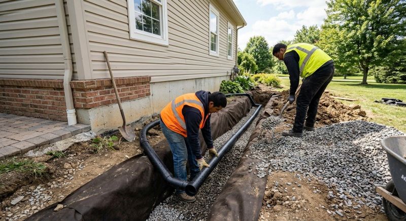 French Drain Clearing in Tuscaloosa, AL