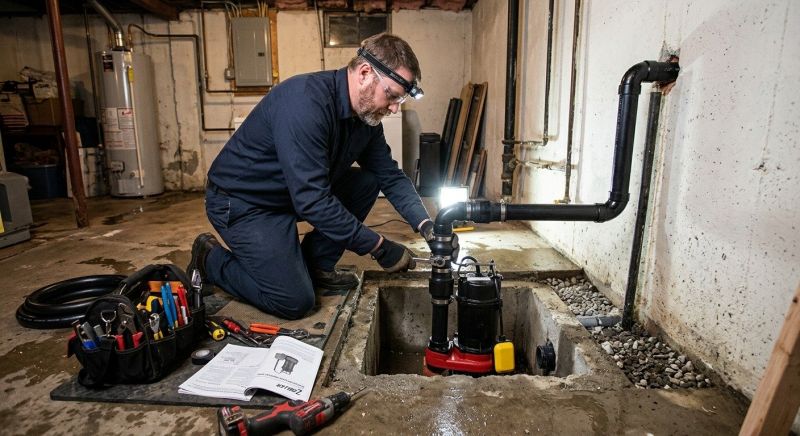 Basement Drainage Installation in Dothan, AL